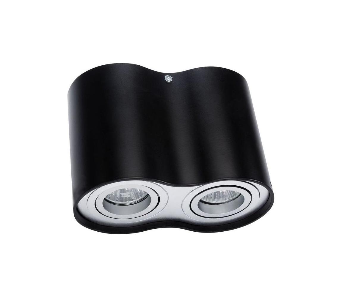 Oświetlenie punktowe TUBA 2xGU10/50W/230V czarny