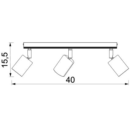 Oświetlenie punktowe TULON 3xGU10/8W/230V biały/dąb