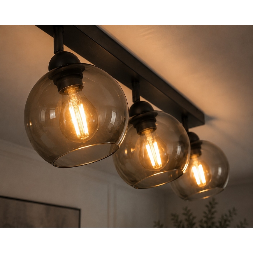 Oświetlenie punktowe UNO 3xE27/60W/230V czarny
