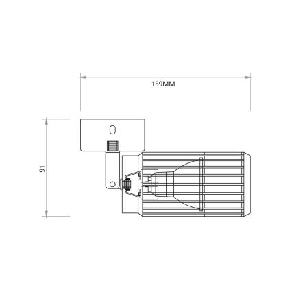 Oświetlenie punktowe VERTICAL 1xGU10/8W/230V czarne