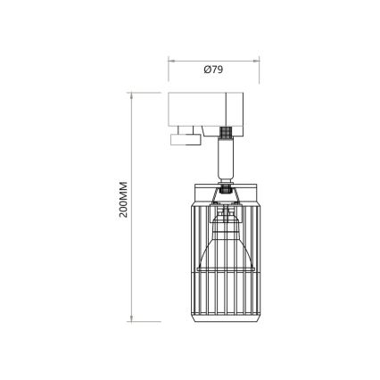 Oświetlenie punktowe VERTICAL do systemu szynowego 1xGU10/8W/230V białe