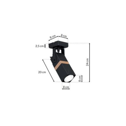 Oświetlenie punktowe VIDAR 1xGU10/25W/230V