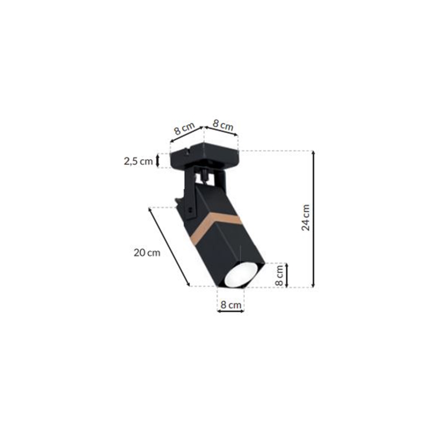 Oświetlenie punktowe VIDAR 1xGU10/25W/230V
