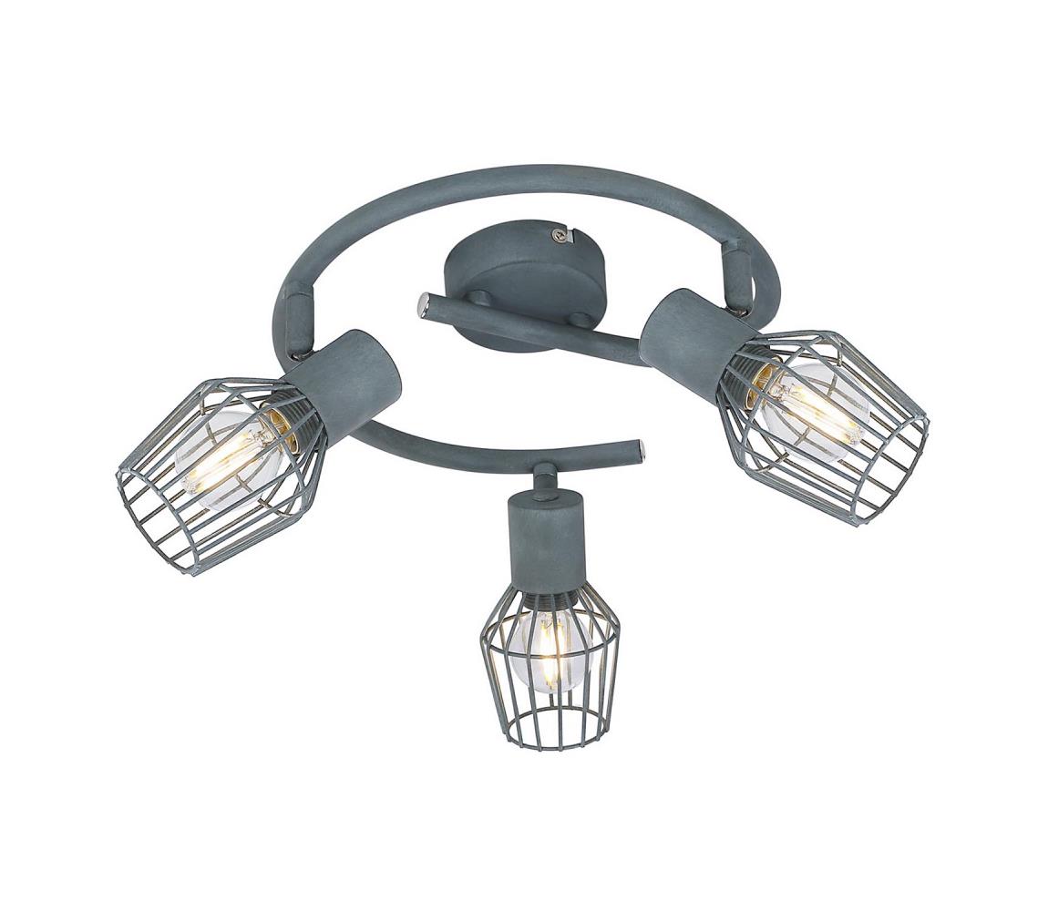 Oświetlenie punktowe VIKING 3xE14/40W/230V szare