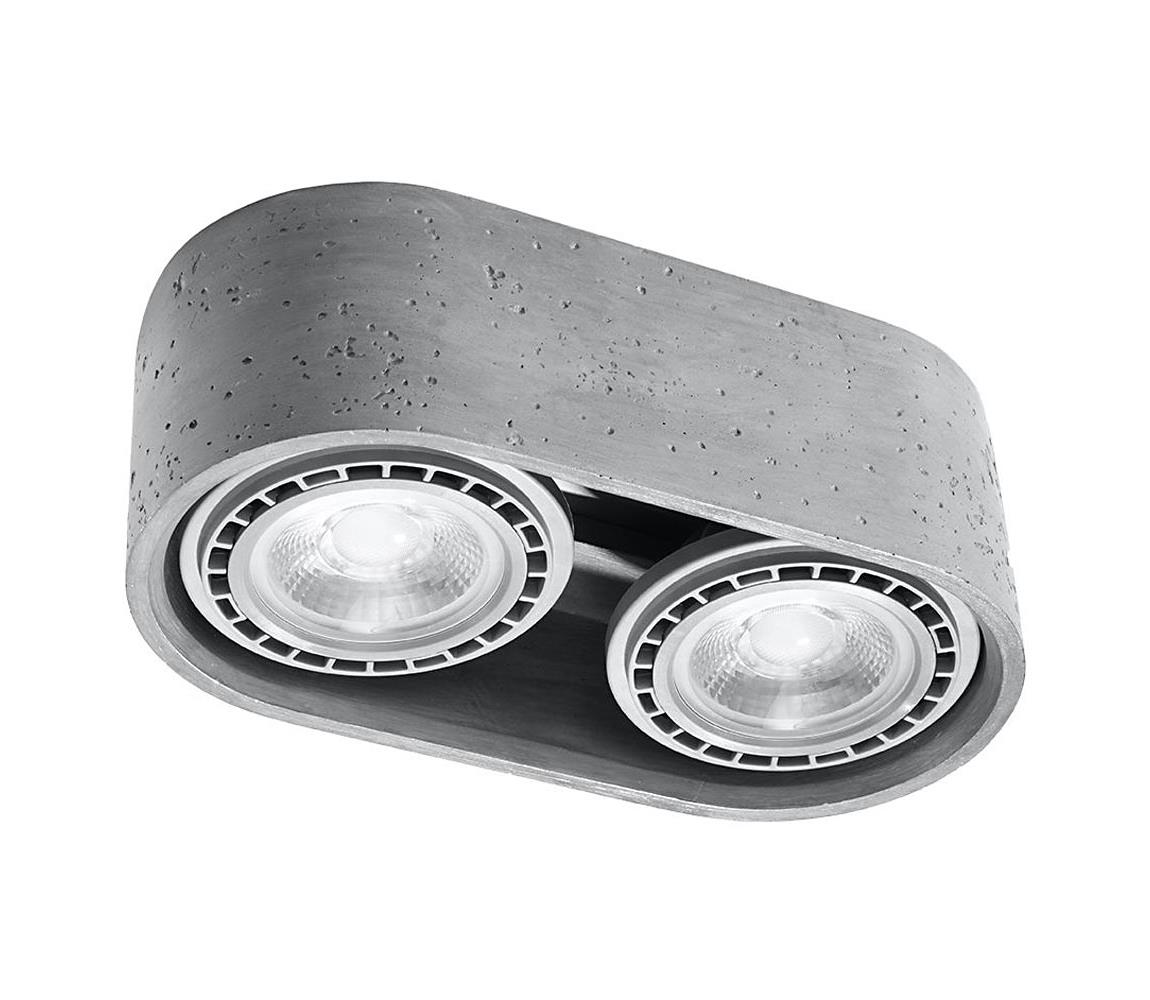 Oświetlenie sufitowe BASIC AR111 2xGU10/40W/230V beton