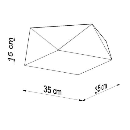 Oświetlenie sufitowe HEXA 2xE27/60W/230V srebrne