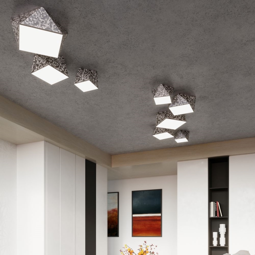 Oświetlenie sufitowe HEXA 3xE27/60W/230V srebrne