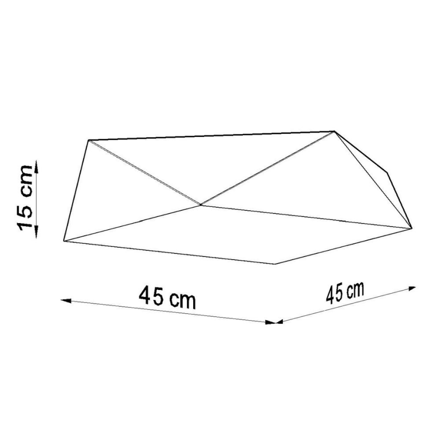 Oświetlenie sufitowe HEXA 3xE27/60W/230V srebrne