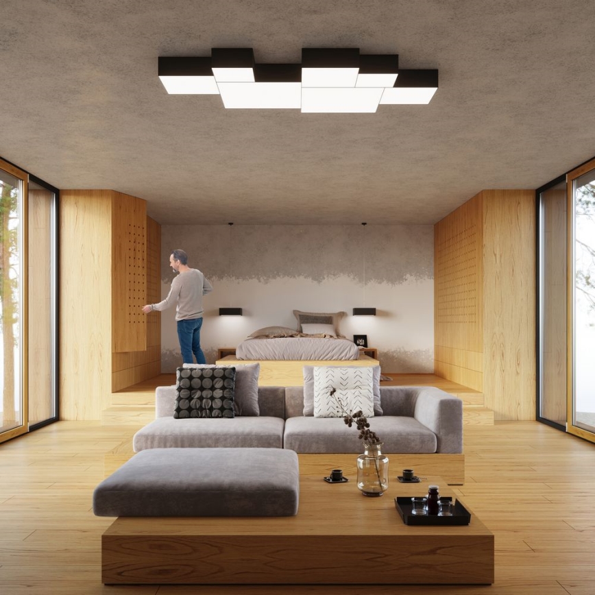 Oświetlenie sufitowe HORUS 4xE27/60W/230V czarne