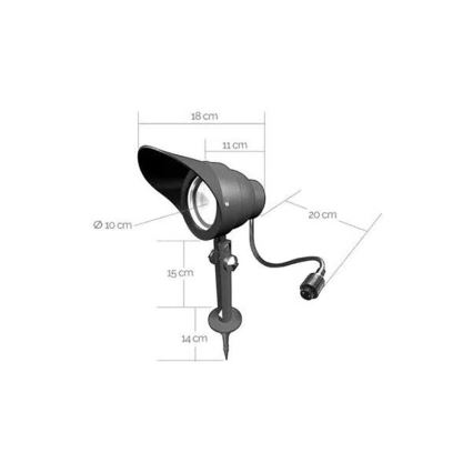 Oświetlenie zewnętrzne EASY CONNECT 1xGU10/4W/230V IP67 czarny