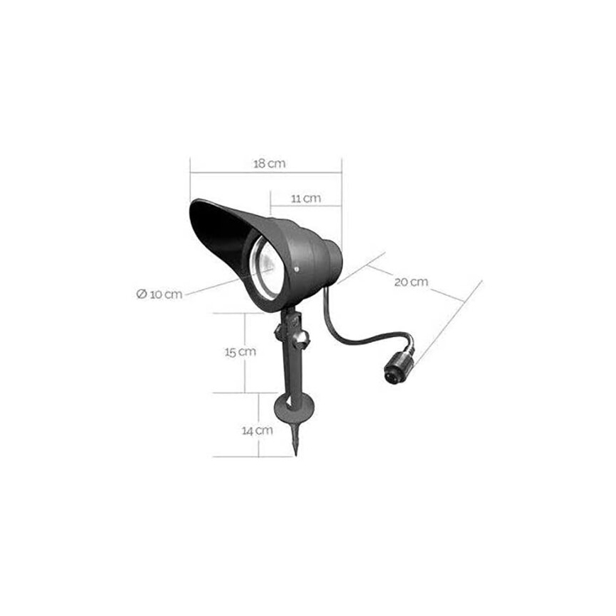 Oświetlenie zewnętrzne EASY CONNECT 1xGU10/4W/230V IP67 czarny
