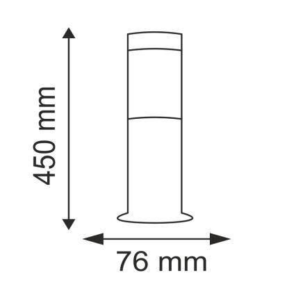 Oświetlenie zewnętrzne OSLO 1xE27/10W/230V 450mm IP44