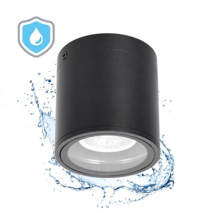 Oświetlenie zewnętrzne punktowe 1xGU10/35W/230V IP54 okrągłe czarne