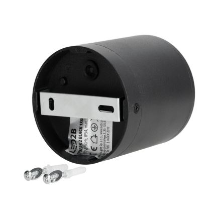Oświetlenie zewnętrzne punktowe 1xGU10/35W/230V IP54 okrągłe czarne