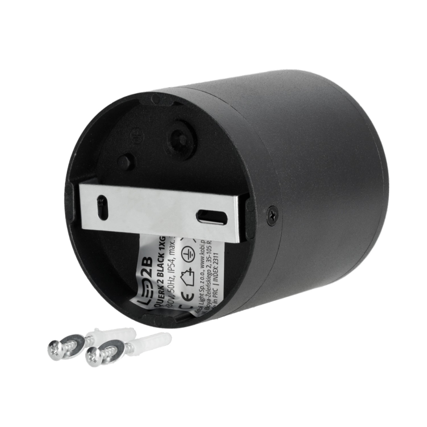 Oświetlenie zewnętrzne punktowe 1xGU10/35W/230V IP54 okrągłe czarne