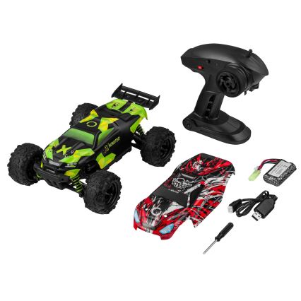 Overmax - Samochód zdalnie sterowany RC 2 w 1 X-MONSTER 3.5 1700 mAh czarny/czerwony/zielony
