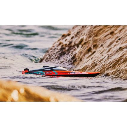Overmax - Zdalnie sterowana łódź RC X-TIDE 2400 mAh czarna/pomarańczowa