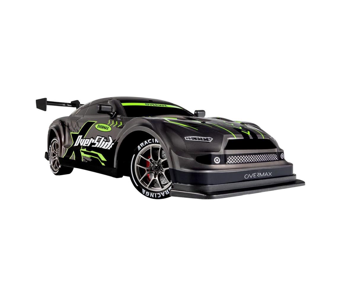 Overmax - Zdalnie sterowany samochód do driftu X-OVERSLIDE 1000 mAh czarny/zielony