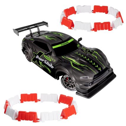 Overmax - RC samochód driftowy zdalnie sterowany 2 w 1 X-OVERSLIDE 1000 mAh czarny/zielony/niebieski/czerwony