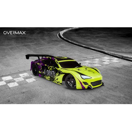 Overmax - zdalnie sterowany samochód driftowy X-DRIFT 1000 mAh żółty/fioletowy