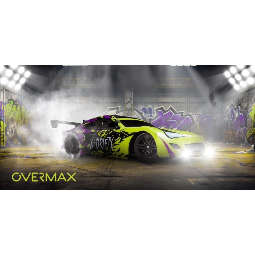 Overmax - zdalnie sterowany samochód driftowy X-DRIFT 1000 mAh żółty/fioletowy