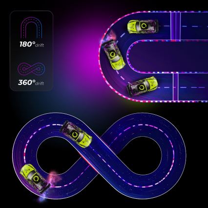 Overmax - zdalnie sterowany samochód driftowy X-DRIFT 1000 mAh żółty/fioletowy