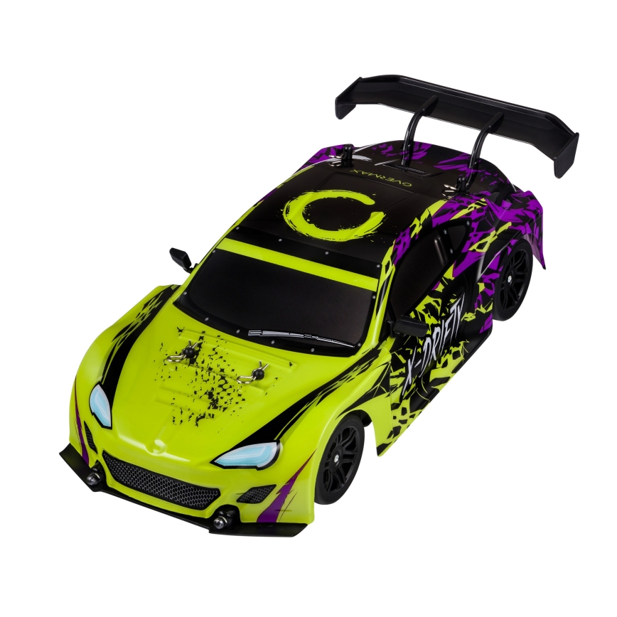 Overmax - zdalnie sterowany samochód driftowy X-DRIFT 1000 mAh żółty/fioletowy