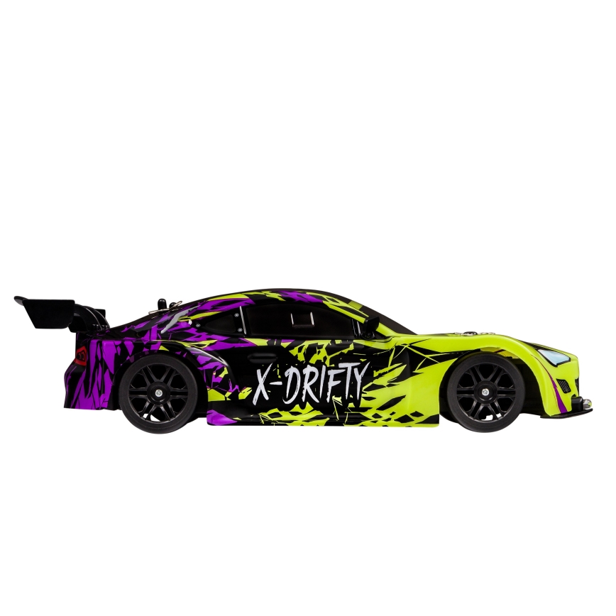 Overmax - zdalnie sterowany samochód driftowy X-DRIFT 1000 mAh żółty/fioletowy