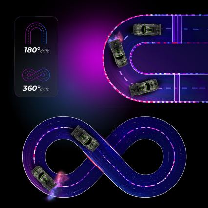 Overmax - zdalnie sterowany samochód RC Drift X-OVERSLIDE 1000 mAh czarny/zielony/niebieski/czerwony