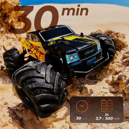 Overmax - zdalnie sterowany samochód RC X-JOLT, 1000 mAh, czarny/żółty