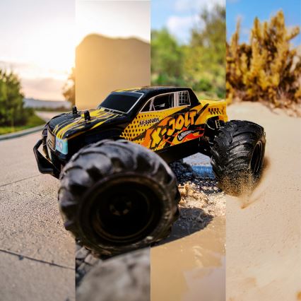 Overmax - zdalnie sterowany samochód RC X-JOLT, 1000 mAh, czarny/żółty