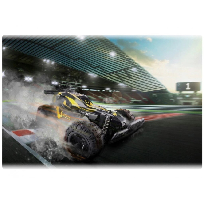 Overmax - Zdalnie sterowany samochód RC X-RALLY 2.0 1200 mAh Czarny/Żółty