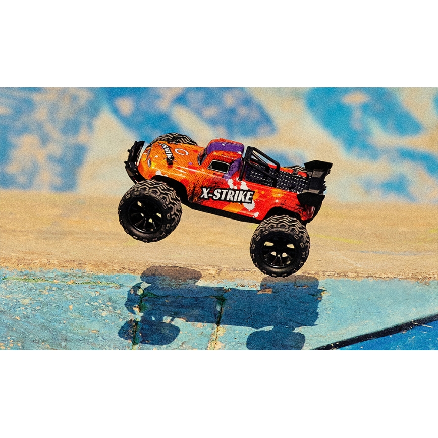 Overmax - Zdalnie sterowany samochód RC X-STRIKE, 3000 mAh, czarny/pomarańczowy