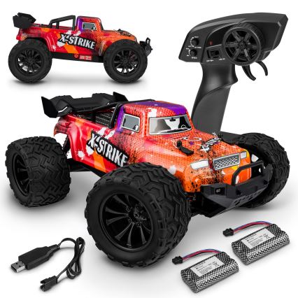 Overmax - Zdalnie sterowany samochód RC X-STRIKE, 3000 mAh, czarny/pomarańczowy