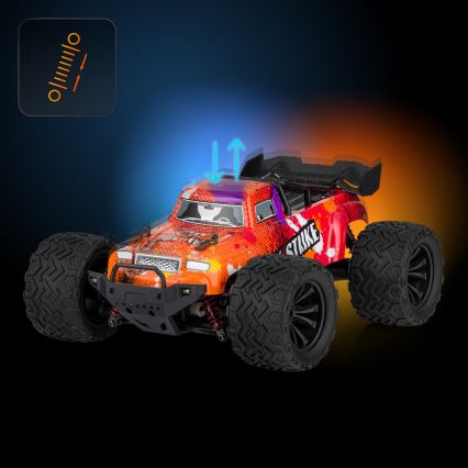 Overmax - Zdalnie sterowany samochód RC X-STRIKE, 3000 mAh, czarny/pomarańczowy