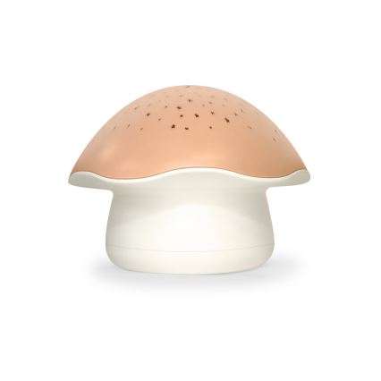 PABOBO - Projektor z muzyką STAR MUSHROOM 3xAA łososiowy