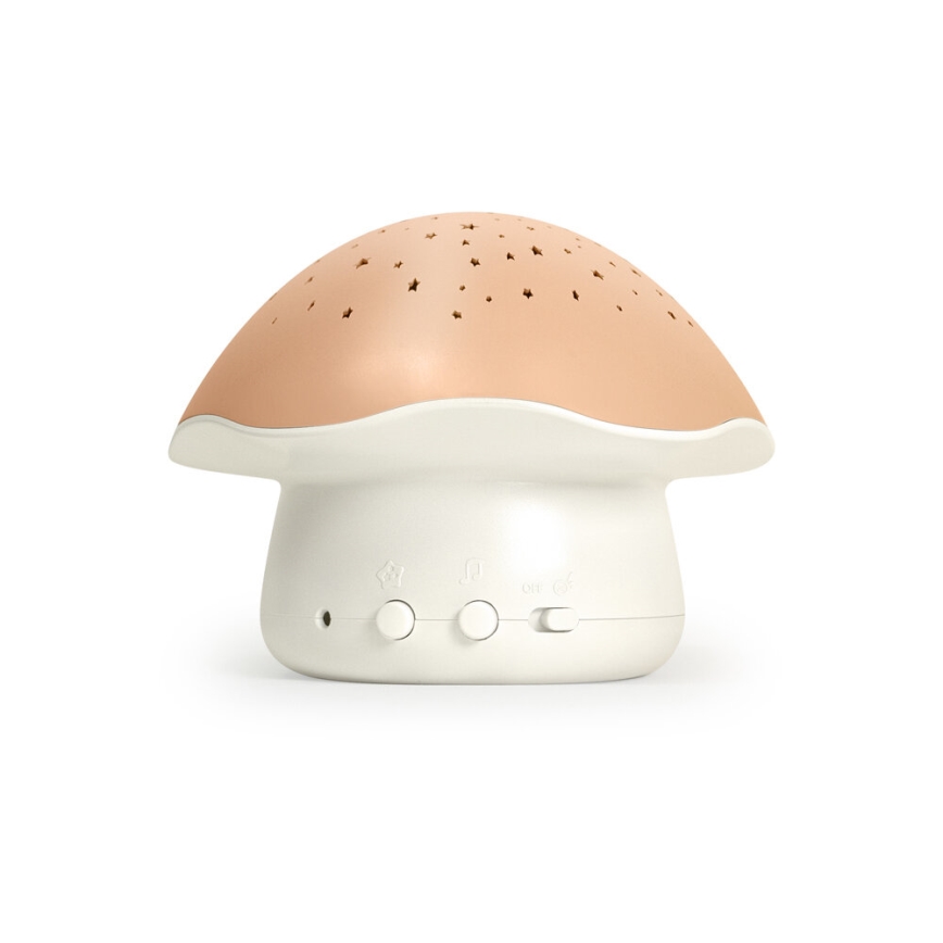 PABOBO - Projektor z muzyką STAR MUSHROOM 3xAA łososiowy