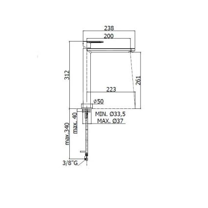 Paffoni - Bateria umywalkowa CANDY, chrom błyszczący