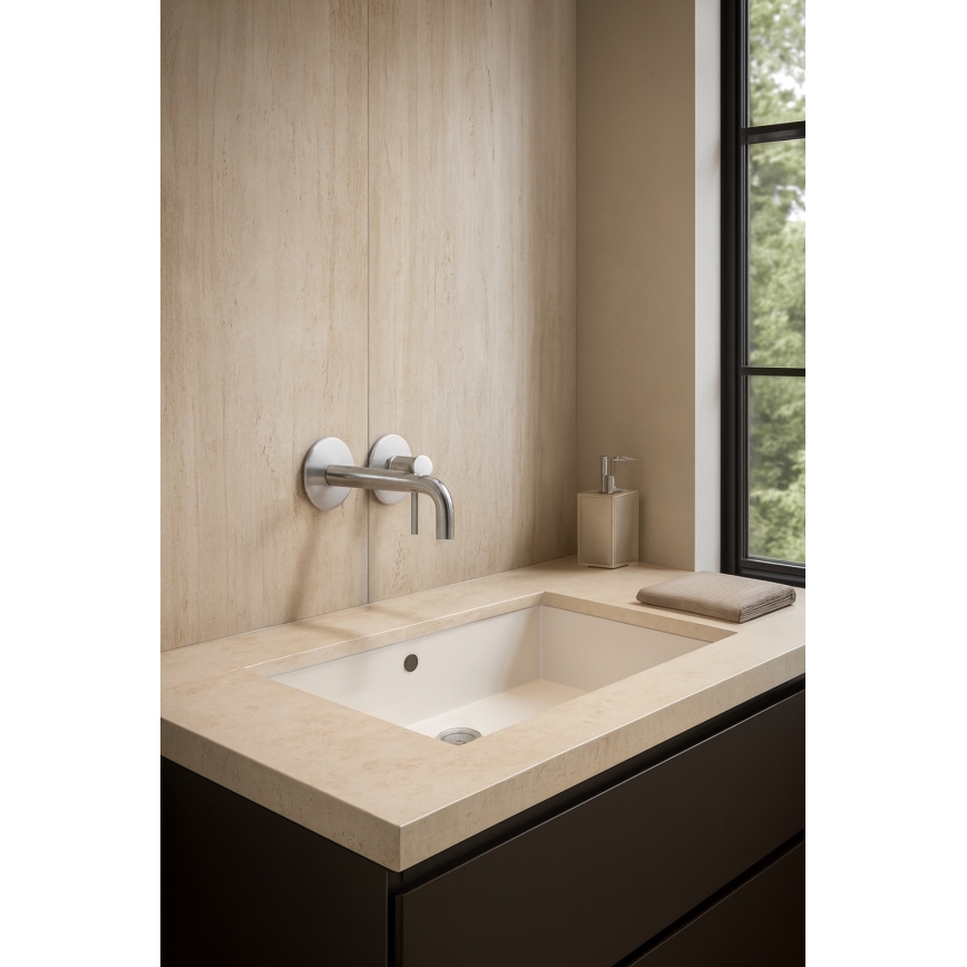 Paffoni - bateria umywalkowa do montażu podtynkowego LIGHT, stal nierdzewna