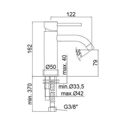 Paffoni - bateria umywalkowa LIGHT czarna