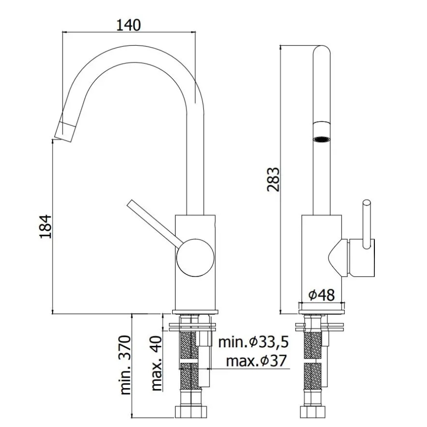 Paffoni - Bateria umywalkowa LIGHT czarna