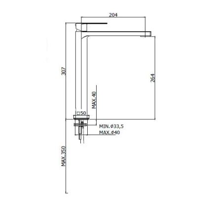 Paffoni - Bateria umywalkowa TANGO w matowym chromie