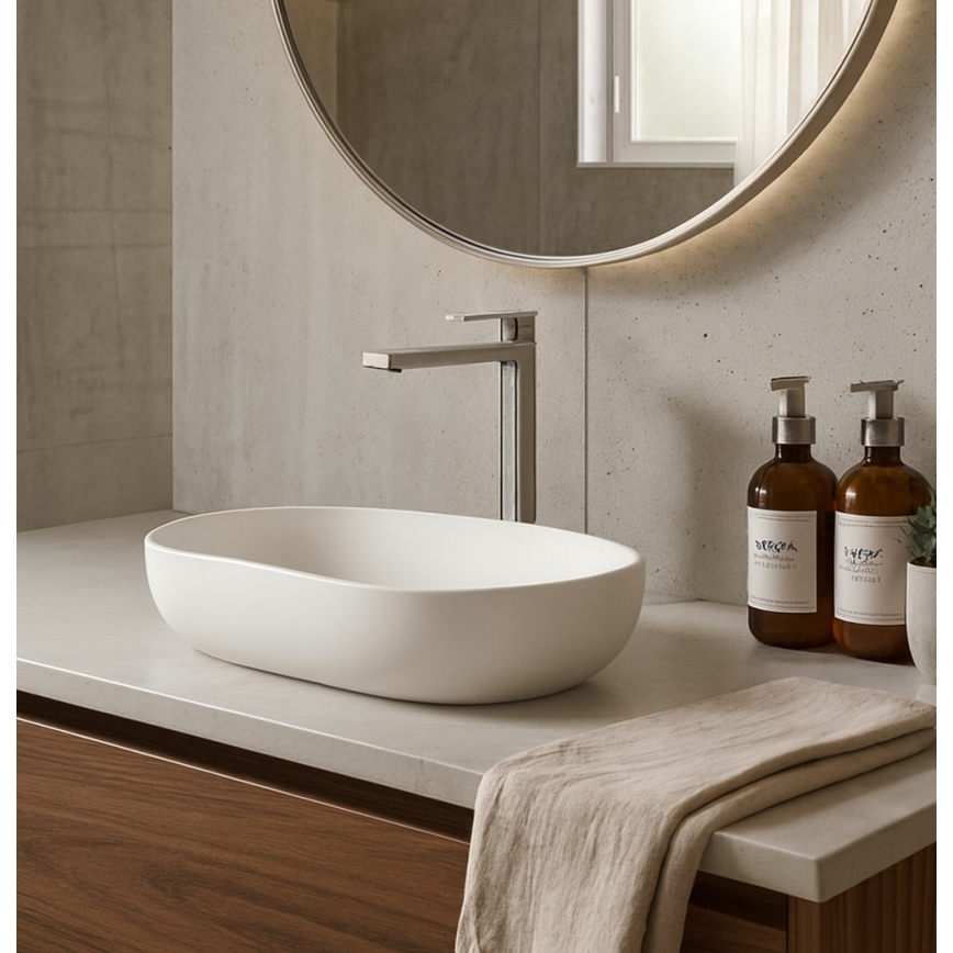 Paffoni - bateria umywalkowa TANGO ze stali nierdzewnej z korkiem odpływowym