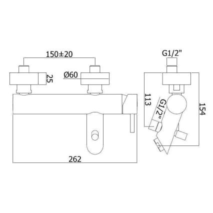 Paffoni - Bateria wannowa LIGHT EXCLUSIVE złota