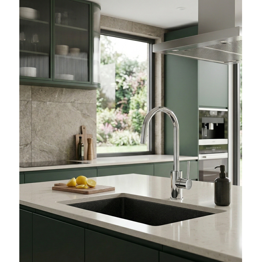 Paffoni - Bateria zlewozmywakowa LIGHT 36,3 cm błyszczący chrom