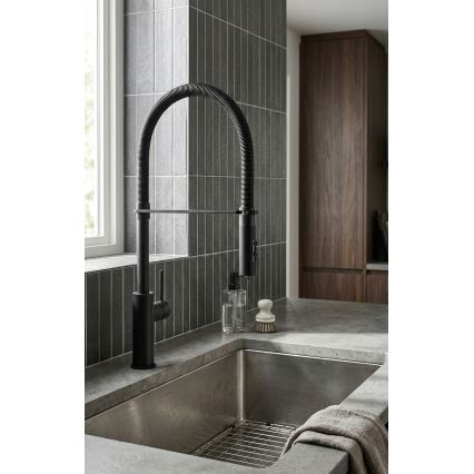 Paffoni - Bateria zlewozmywakowa z wyciąganą słuchawką LIGHT 52,5 cm chrom błyszczący