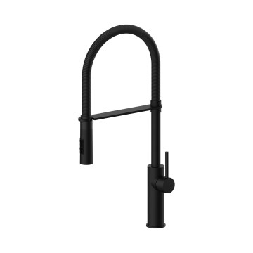 Paffoni - Bateria zlewozmywakowa z wyciąganą wylewką LIGHT 52,5 cm czarna