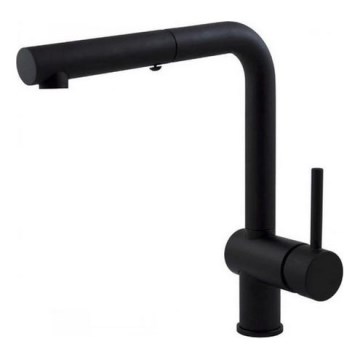 Paffoni - Bateria zlewozmywakowa z wysuwaną wylewką LIGHT 29,2 cm czarna