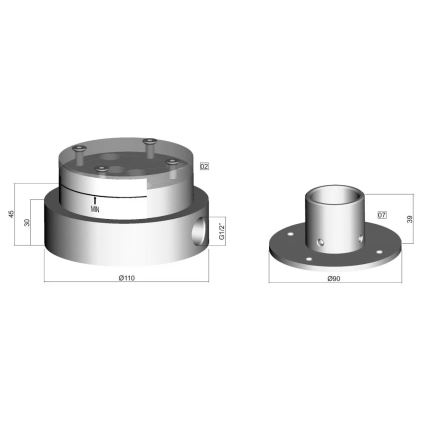 Paffoni - Korpus montażowy do baterii wannowej podłogowej LIGHT
