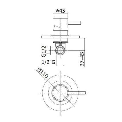 Paffoni - Podtynkowa bateria prysznicowa LIGHT chrom błyszczący